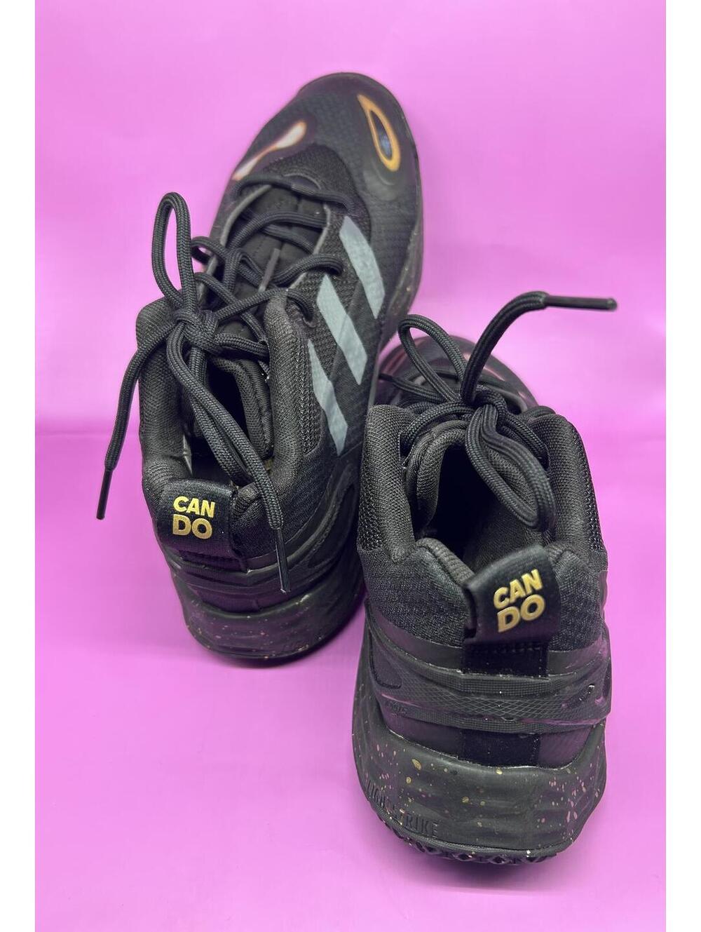 Adidas Exhibit A Candace Parker "Core Black" Basketball Shoes - Gold Accents